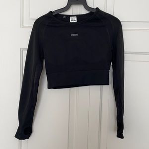 Gymshark Black Flex Crop Top M